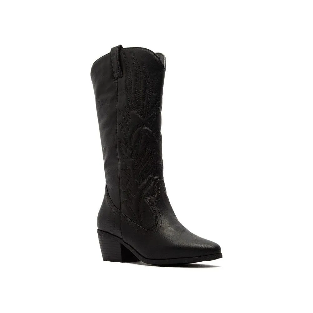 Women's Cowboy Western Pointy Toe Mid Calf Boots