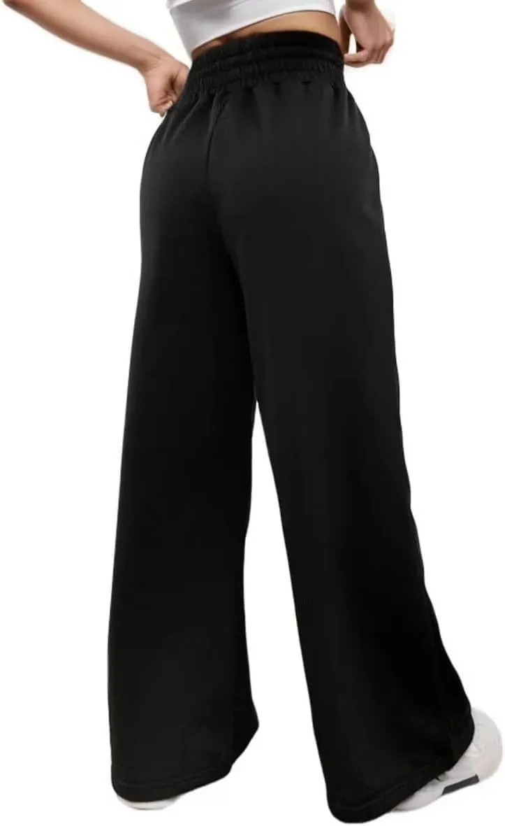 Women's Drawstring High Waist Wide Leg Sweatpants Oversized Sweats Pants Dressy Joggers Lounge Trousers with Pockets