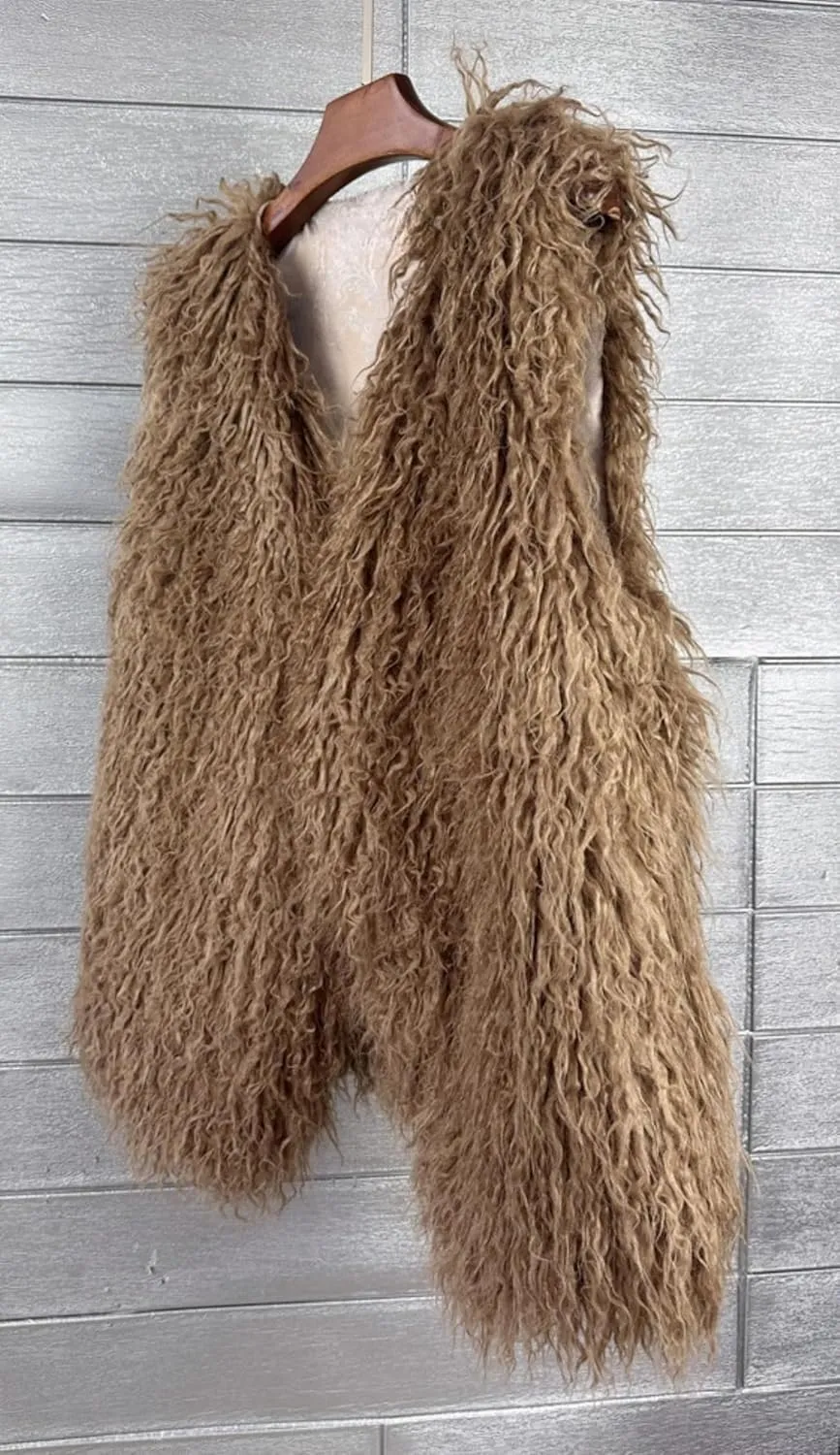 Women's Fluffy Faux Fur Vest,Shaggy Cropped Short Jacket Coat