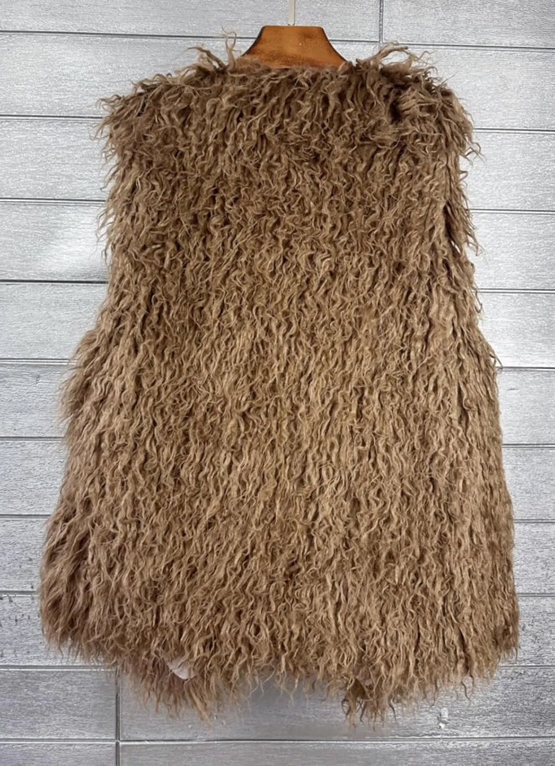 Women's Fluffy Faux Fur Vest,Shaggy Cropped Short Jacket Coat