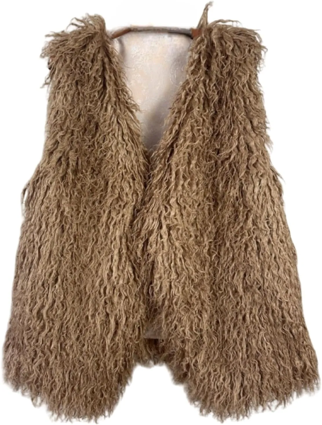 Women's Fluffy Faux Fur Vest,Shaggy Cropped Short Jacket Coat