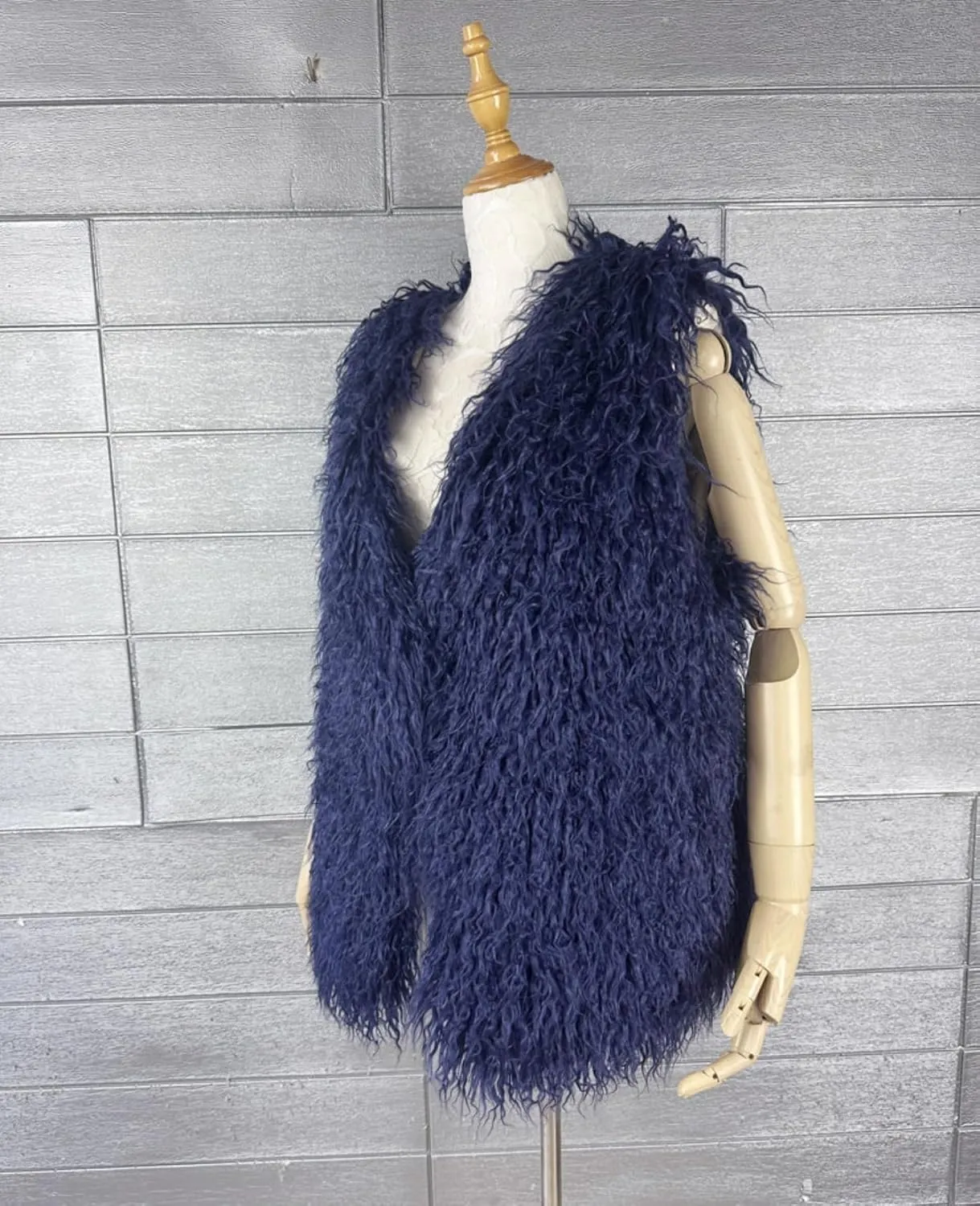 Women's Fluffy Faux Fur Vest,Shaggy Cropped Short Jacket Coat