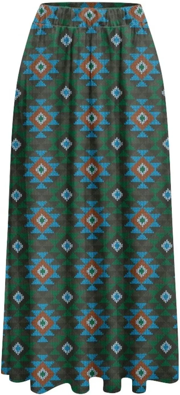 Women's Midi Skirt Elastic Pleated Long Skirts for Women Trendy with Pocket s-2xl