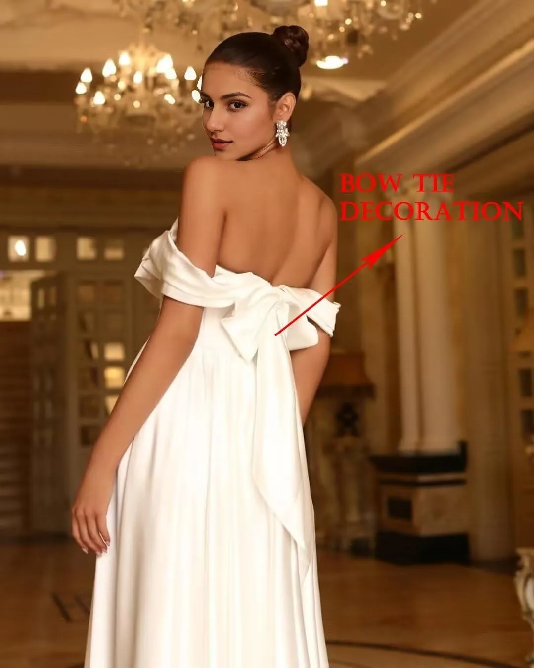 Women's Off Shoulder Prom Dresses Corset Satin Formal Evening Dress Sweetheart Cocktail Party Gown with Pockets