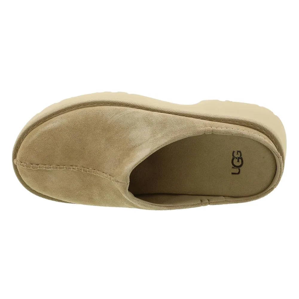 Women's Shoes UGG NEW HEIGHTS CLOG Suede Platform Mules 1152731 SAND
