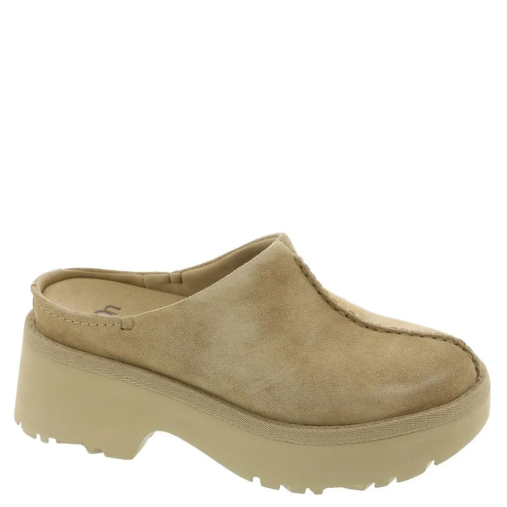 Women's Shoes UGG NEW HEIGHTS CLOG Suede Platform Mules 1152731 SAND