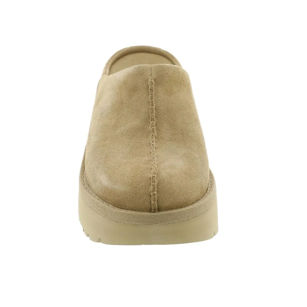 Women's Shoes UGG NEW HEIGHTS CLOG Suede Platform Mules 1152731 SAND