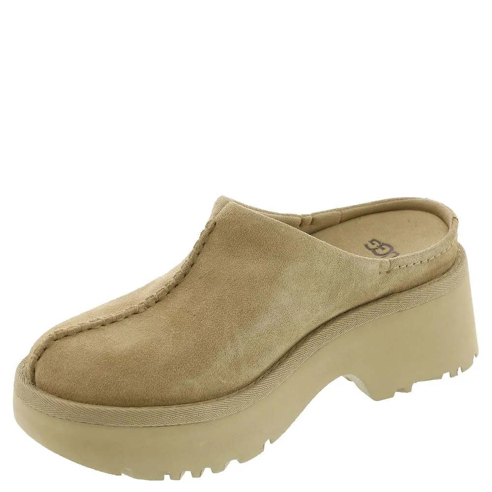 Women's Shoes UGG NEW HEIGHTS CLOG Suede Platform Mules 1152731 SAND