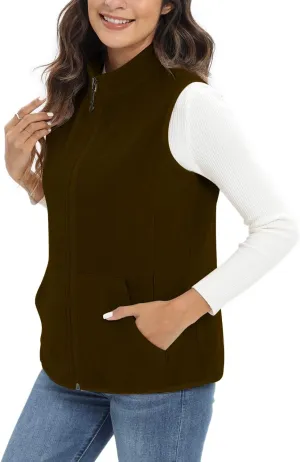 Xeoxarel Women's Fleece Vest with 6 Pockets (XS-2XL)