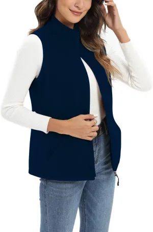 Xeoxarel Women's Fleece Vest with 6 Pockets (XS-2XL)