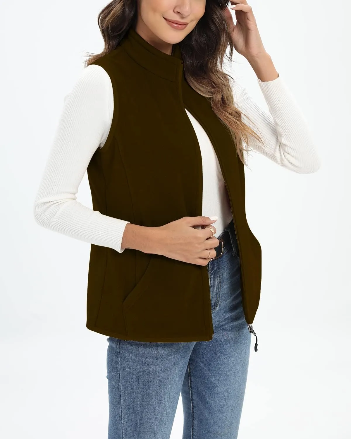 Xeoxarel Women's Fleece Vest with 6 Pockets (XS-2XL)