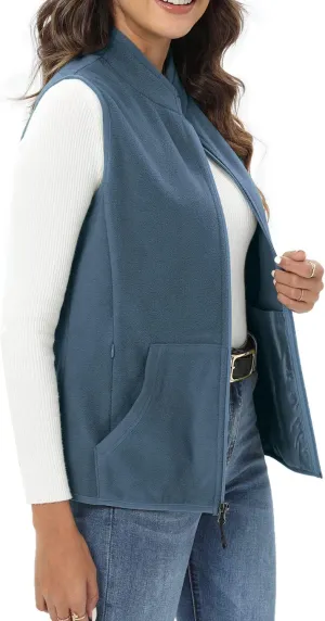 Xeoxarel Women's Fleece Vest with 6 Pockets (XS-2XL)