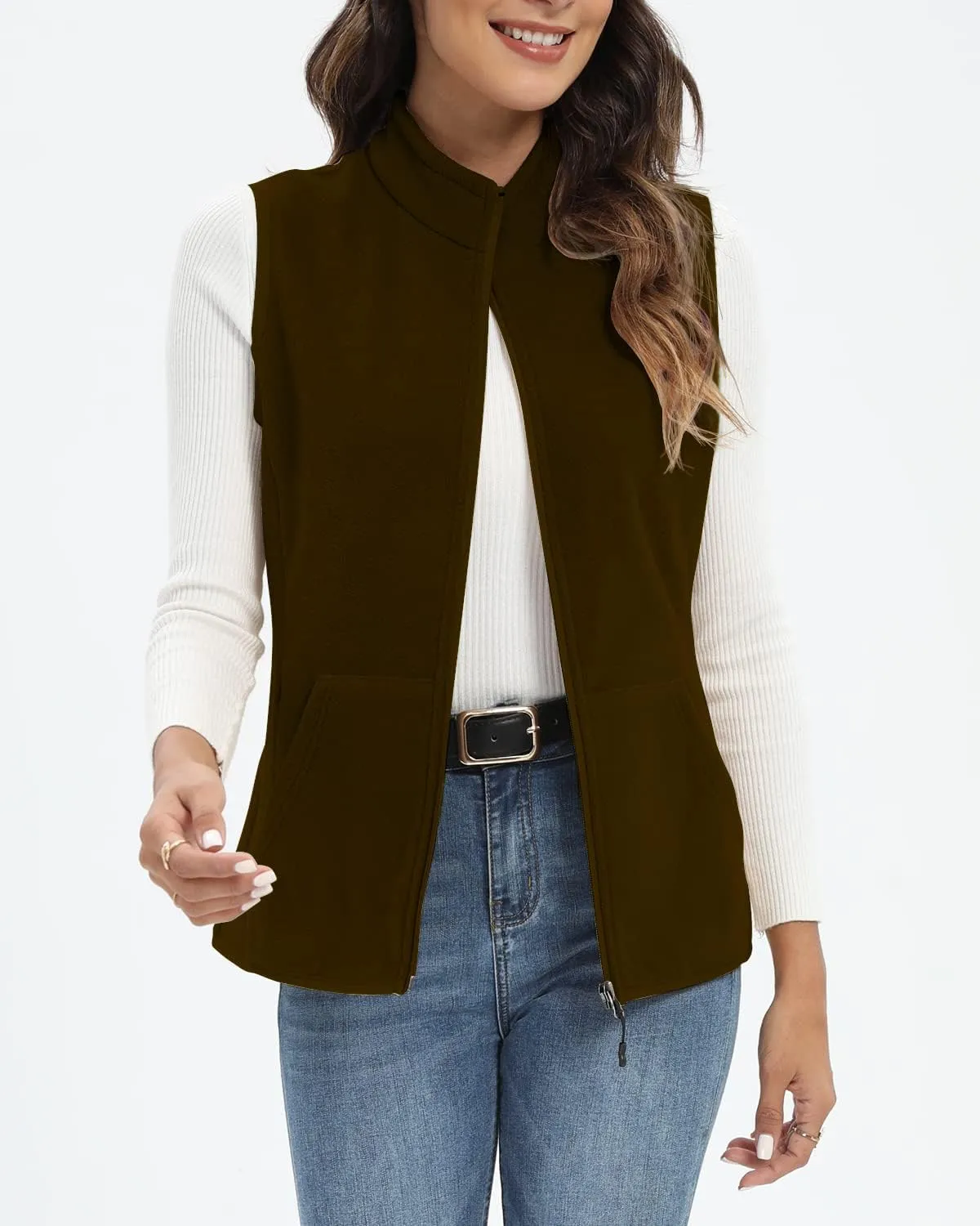 Xeoxarel Women's Fleece Vest with 6 Pockets (XS-2XL)