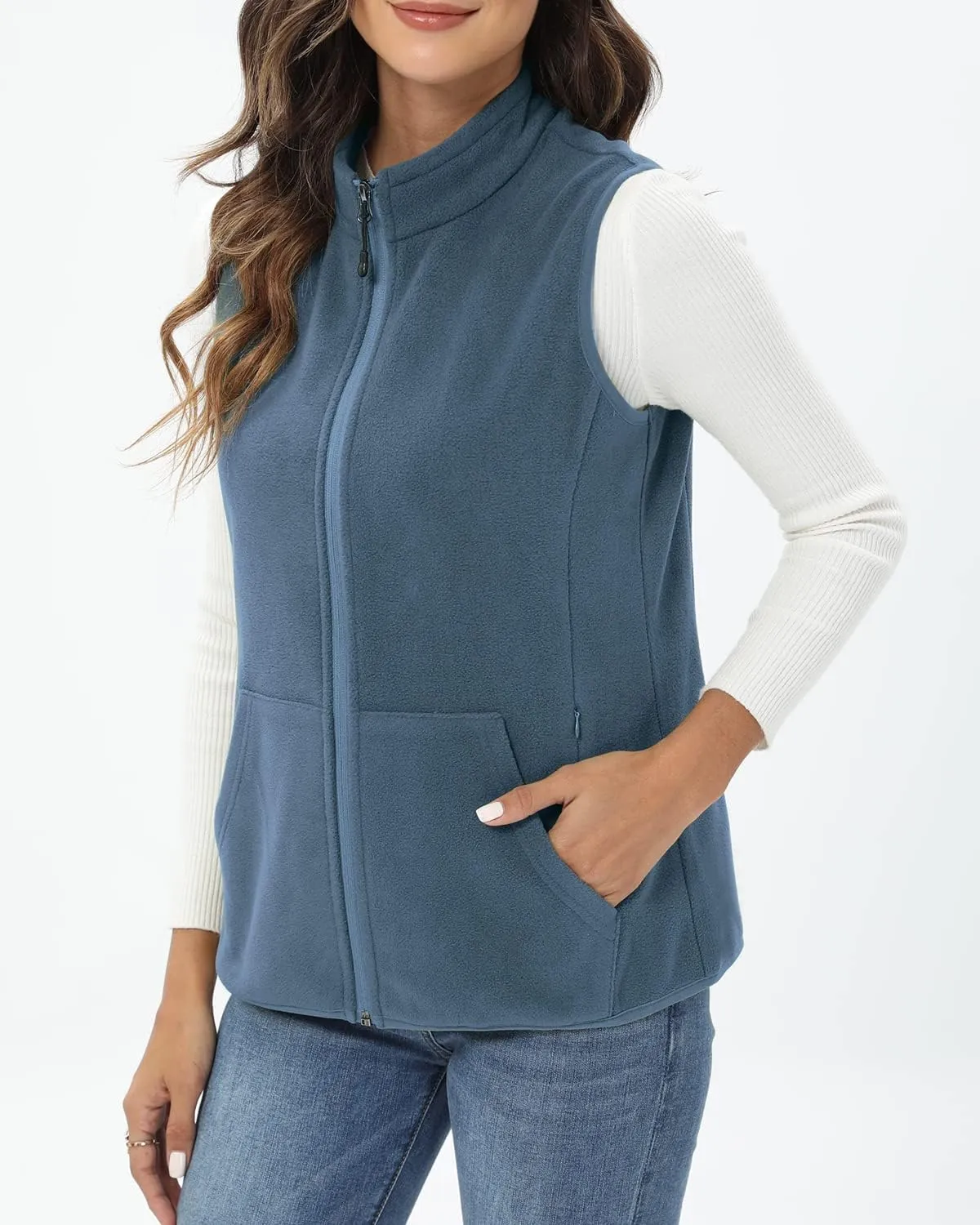 Xeoxarel Women's Fleece Vest with 6 Pockets (XS-2XL)