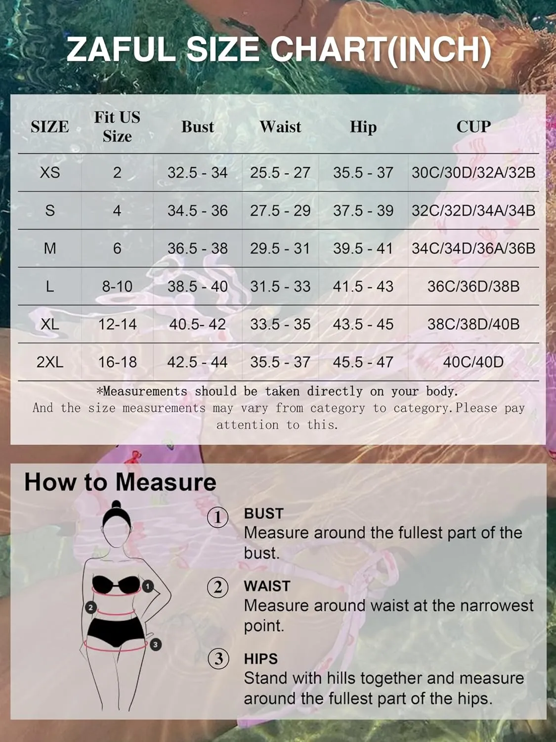 ZAFUL Women's Tankini Swimsuits Twist Front Tummy Control High Waisted Bikini Sets Two Piece Bathing Suits