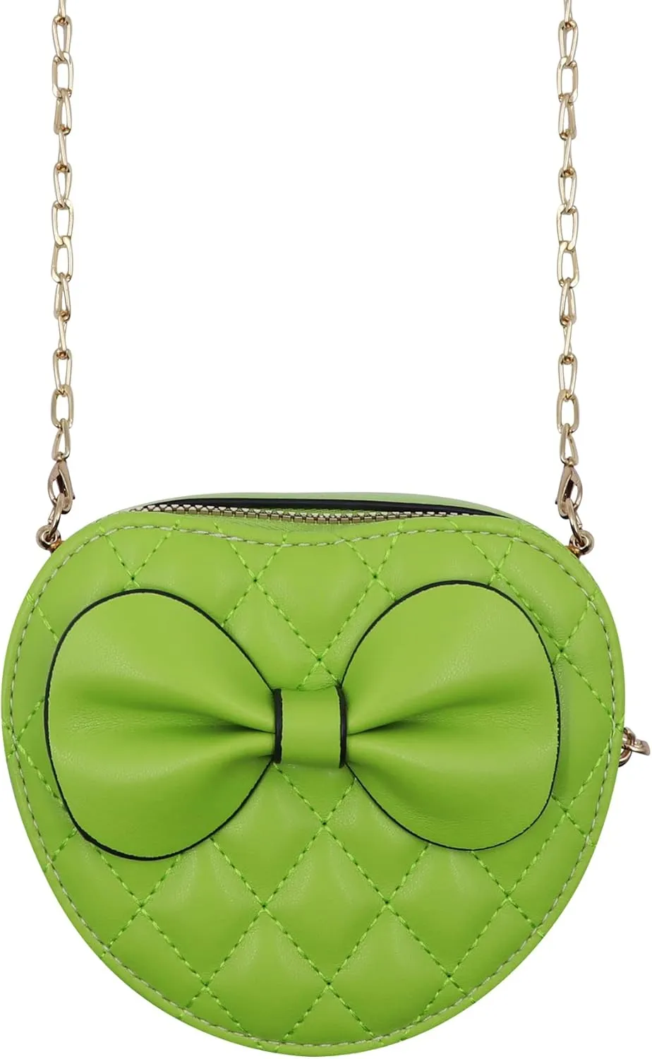ZGMYC Cute Heart-shaped Crossbody Purse Bowknot Shoulder Bag Satchel for Little Girls Toddlers
