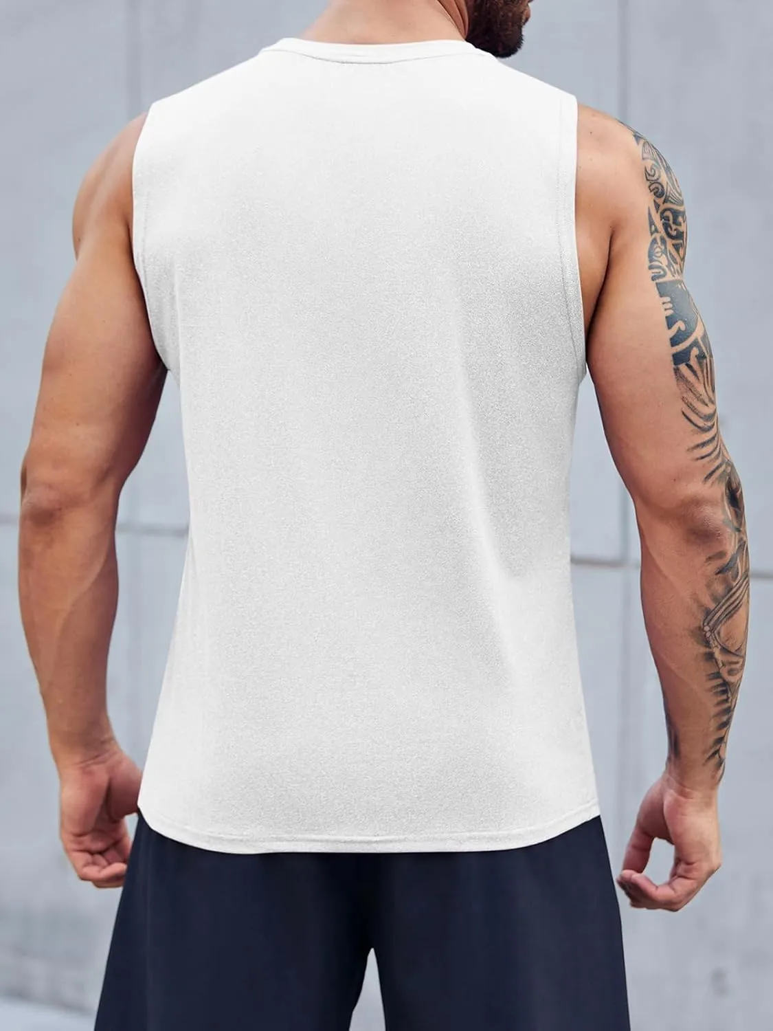 ZIWOCH Men's Sleeveless Tank Tops Crewneck Solid Loose Fit Shirt